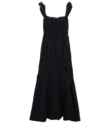 Brock Collection Prisca cotton, linen and silk midi dress in black
