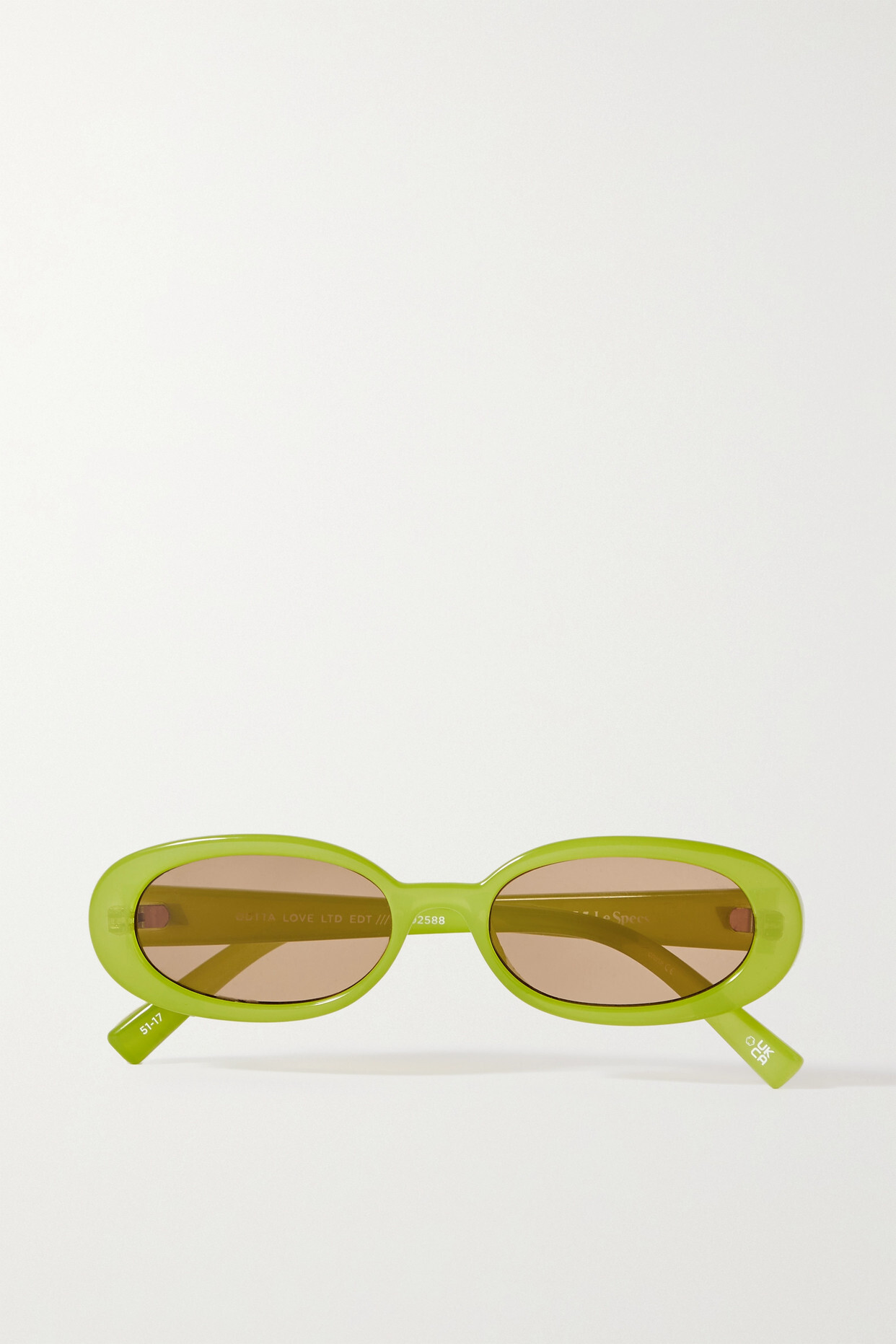 Le Specs - Outta Love Oval-frame Acetate Sunglasses - Green