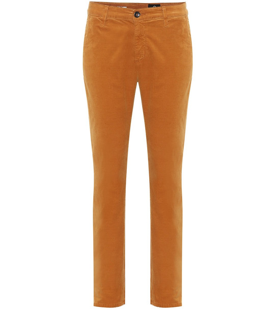AG Jeans The Caden corduroy slim pants in gold