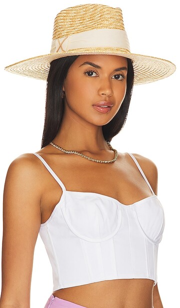 nikki beach zoey hat in neutral in natural / white