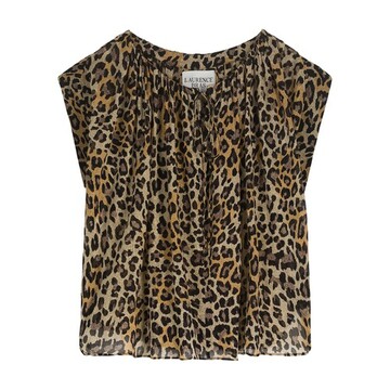 Laurence Bras Daffodil Floral Blouse in leopard