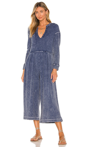 Free People Do Not Disturb Jumpsuit in Navy