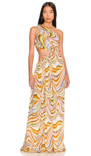 Song of Style Dayla Maxi Dress in Neutral in multi