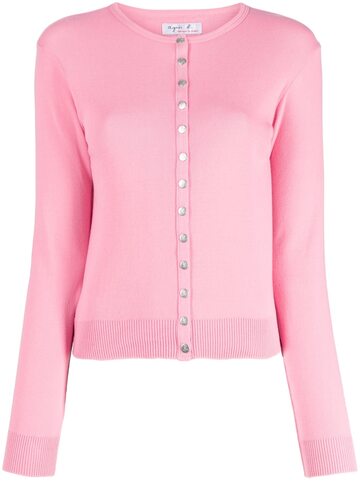 agnès b. agnès b. Swing long-sleeve cotton cardigan - Pink