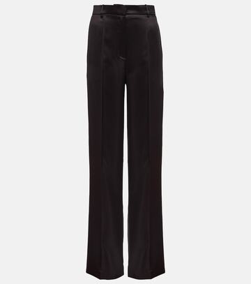 Magda Butrym Mid-rise silk and wool pants in black