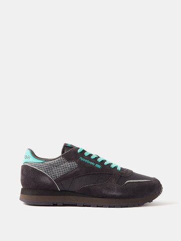 reebok - classic leather trainers - mens - black blue