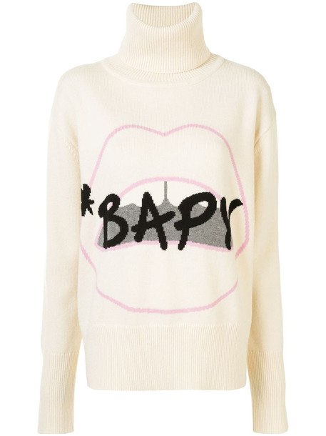 BAPY BY *A BATHING APE® BAPY BY *A BATHING APE® x Markus Lupfer Lips roll-neck jumper - White
