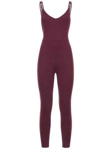 live the process crescent bodysuit in purple