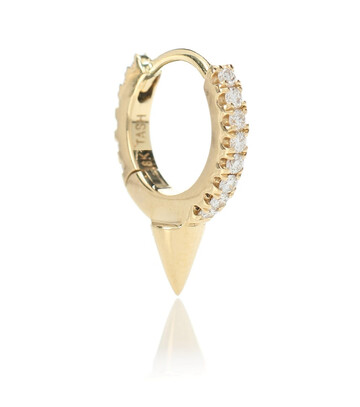 maria tash single spike clicker 14kt gold and diamond earring