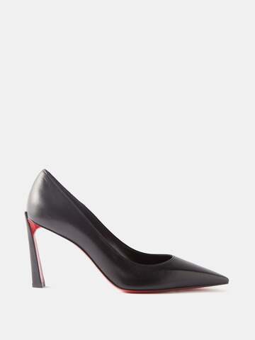 christian louboutin - condora 85 slanted-heel leather pumps - womens - black