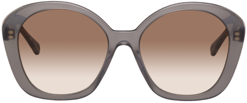 Chloé Chloé Gray Round Sunglasses in grey