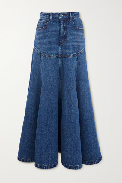 Chloé Chloé - Organic Denim Midi Skirt - Blue