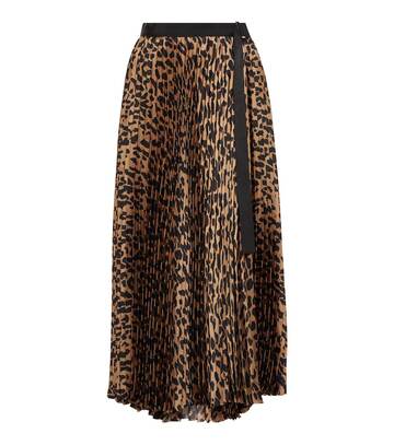 Sacai High-rise leopard-print wrap skirt
