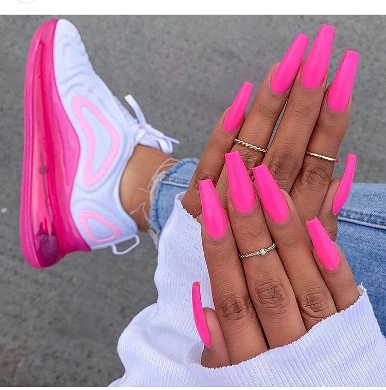 pink and clear nike shoes