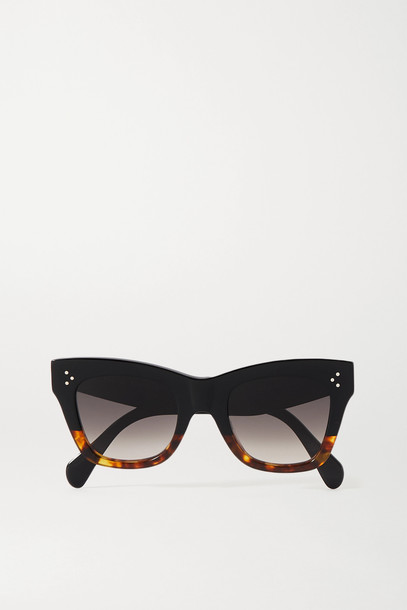 CELINE - Oversized Cat-eye Tortoiseshell Acetate Sunglasses - Black