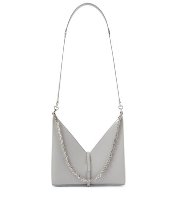 givenchy cut-out small leather shoulder bag in grey