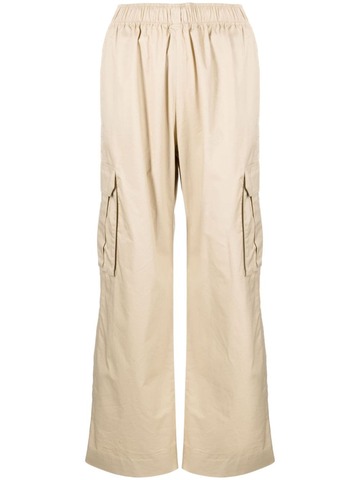 stine goya fatuna organic-cotton cargo trousers - brown