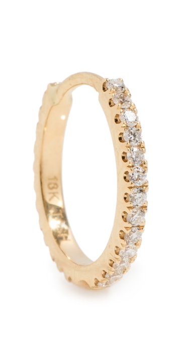 maria tash 18k 9.5mm diamond eternity single earring yellow gold one size
