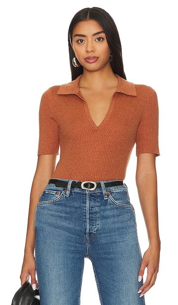 paige valencia top in rust