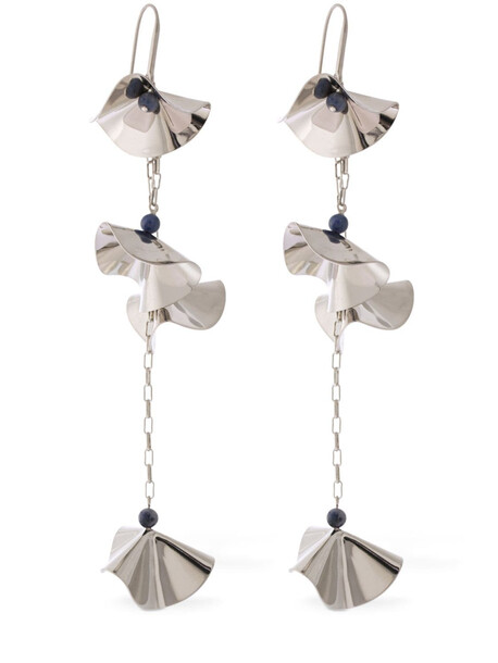 ISABEL MARANT Poppy Color Pendant Earrings W/ Beads in blue / silver