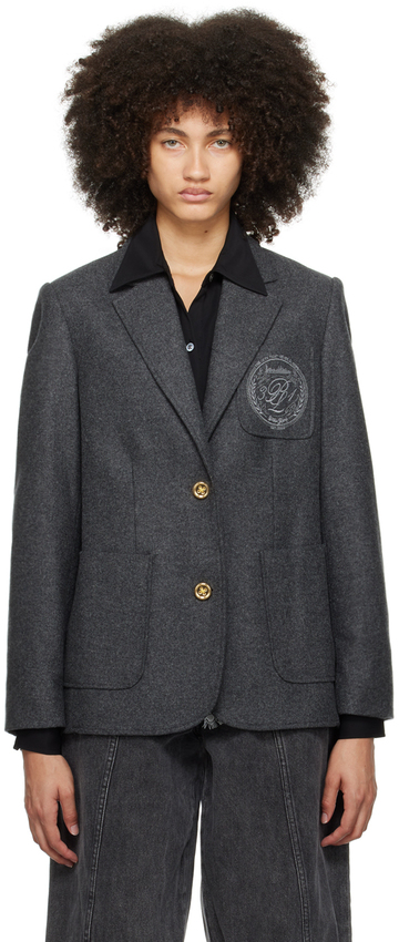 3.1 phillip lim gray 'the thirty one' blazer in charcoal