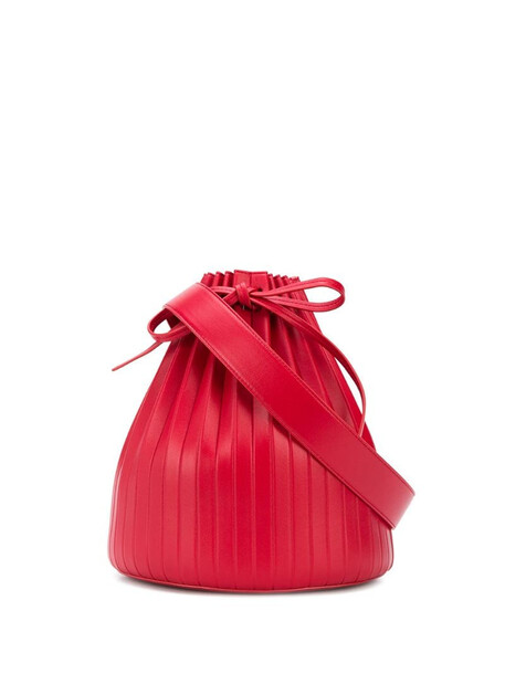 Mansur Gavriel pleated bucket bag in red