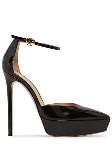 gianvito rossi 105mm kasia patent leather pumps in black