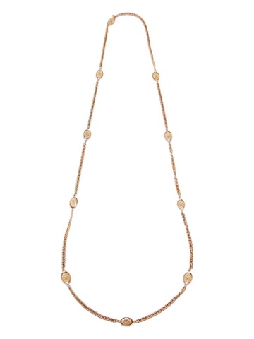 chanel pre-owned 1984-1992 cc charm long necklace - gold