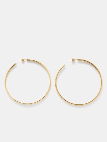 joolz by martha calvo - khloe 14kt gold-plated hoop earrings - womens - gold