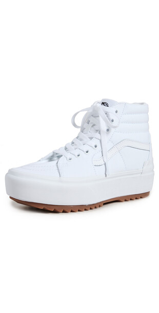 Vans Sk8-Hi Stacked Sneakers in white