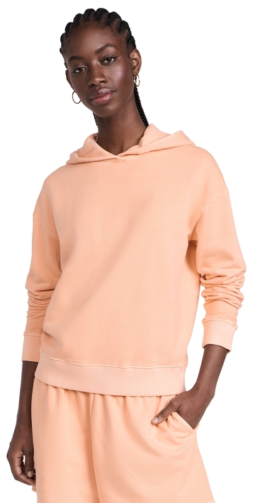 outdoor voices terry hoodie peach fuzz washed xl