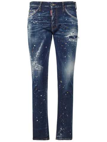 dsquared2 cool guy stretch cotton denim jeans in blue