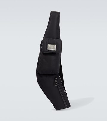 dolce&gabbana logo belt bag in black