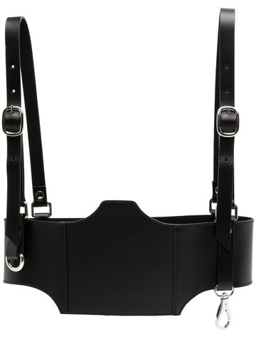 isabel sanchis leather harness belt - black