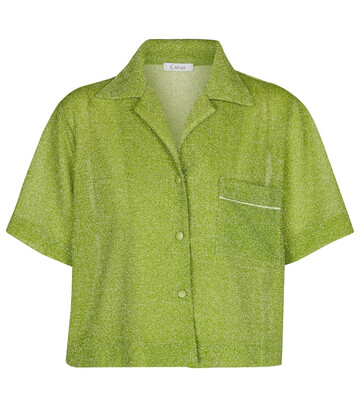 OsÃ©ree LumiÃ¨re cropped shirt in green