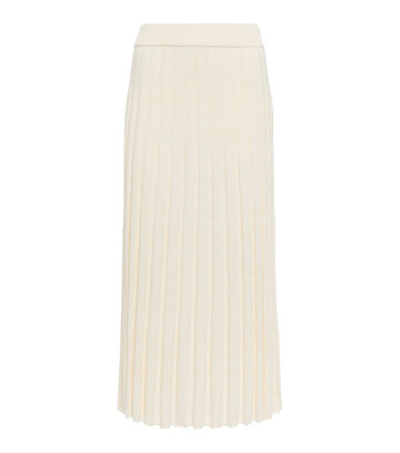 Joseph Ribbed-knit midi skirt in white
