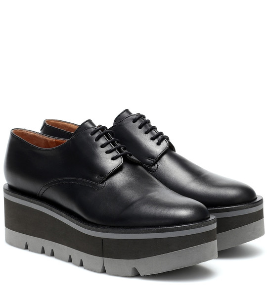 Clergerie Bradie leather platform Derby shoes in brown