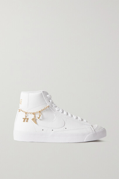 Nike - Blazer Mid '77 Lx Embellished Leather Sneakers - White