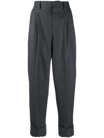 AMI Paris straight cropped trousers in grey