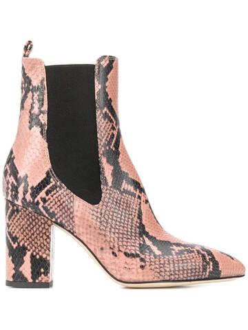 Paris Texas python effect boots in pink