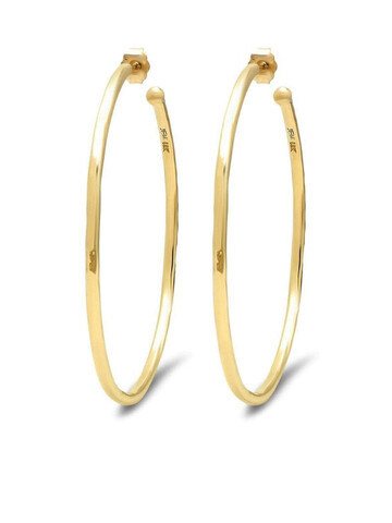 Jennifer Meyer 18kt yellow gold medium hammered hoop earrings