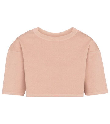 alaã¯a stretch-knit crop top in pink