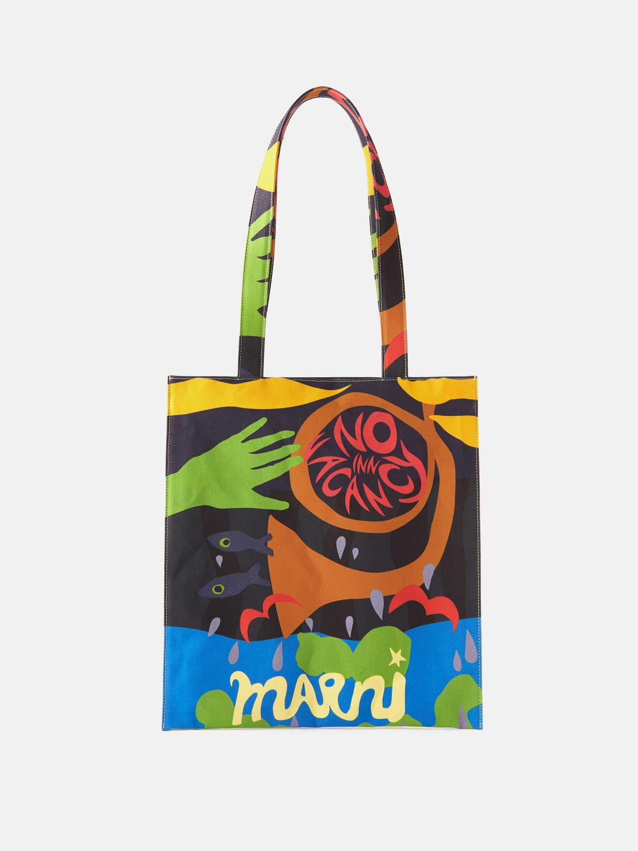Marni - X No Vacancy Inn Canvas Tote Bag - Womens - Multi