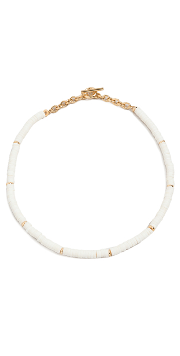 Soko Karamu Collar Necklace in gold / white
