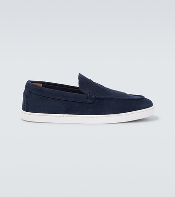 christian louboutin varsiboat suede loafers in blue