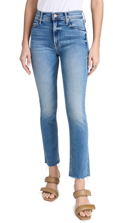 mother mid rise dazzler ankle fray jeans riding the cliffside 23