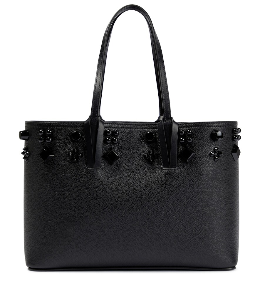 Christian Louboutin Cabata Small embellished leather tote in black