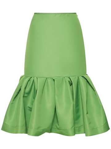 MARQUES'ALMEIDA Ruffled Taffeta Midi Skirt in green