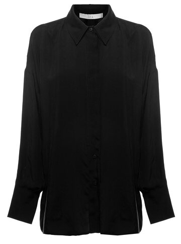 Tela Simbolo Cupro Shirt in black