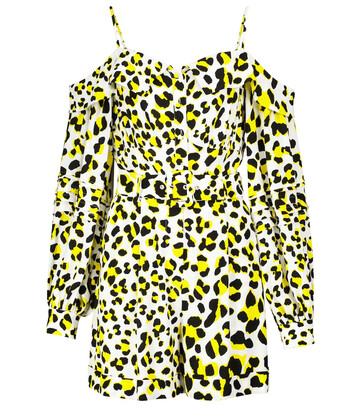 Diane von Furstenberg Susanna leopard-print crÃªpe jumpsuit in yellow
